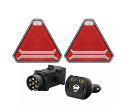 KIT SIGNALISATION MAGNETIQUE FEUX TRIANGLES LED SANS FIL TECHNI-POWER
