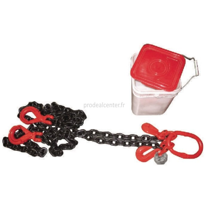 ELINGUE CHAINE 2 BRINS 8 MM AVEC CROCHETS AUTOMATIQUE LG 3 M