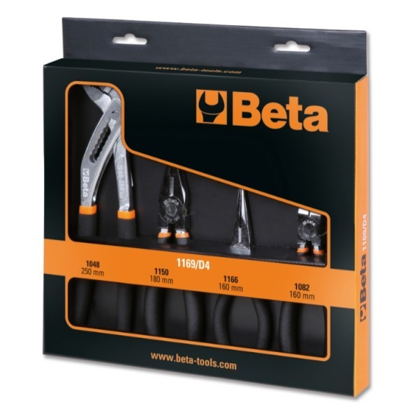 Jeu de 4 pinces finition chrome