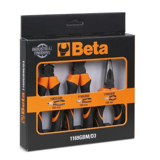 Jeu de 3 pinces bimatière finition chrome