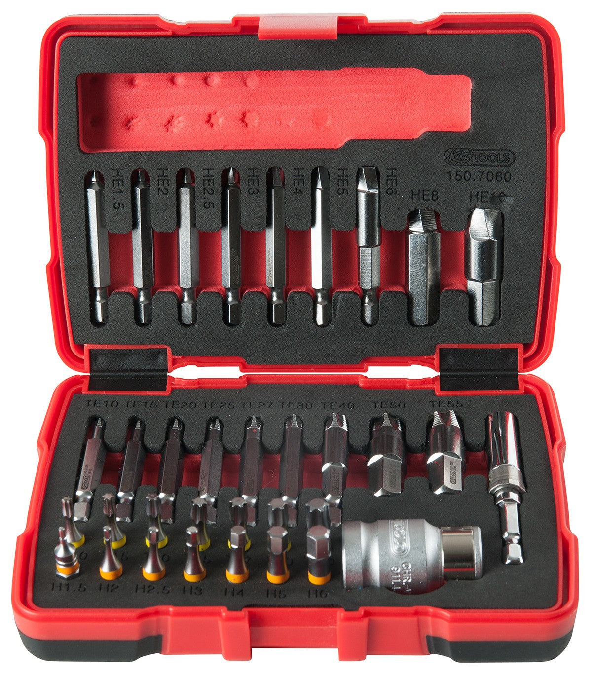 Coffret d'embouts d'extraction pour vis TORX® et 6 pans, 34 pcs