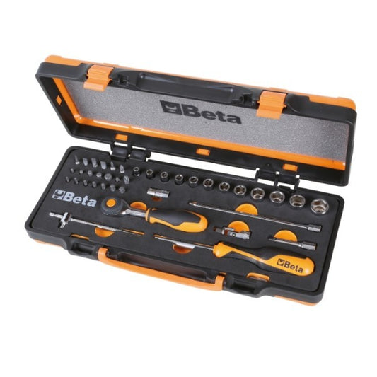 Coffret de douilles 1/4" plateau mousse