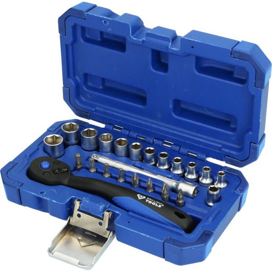 Coffret de douilles et cliquets 1/4" | 23 pièces