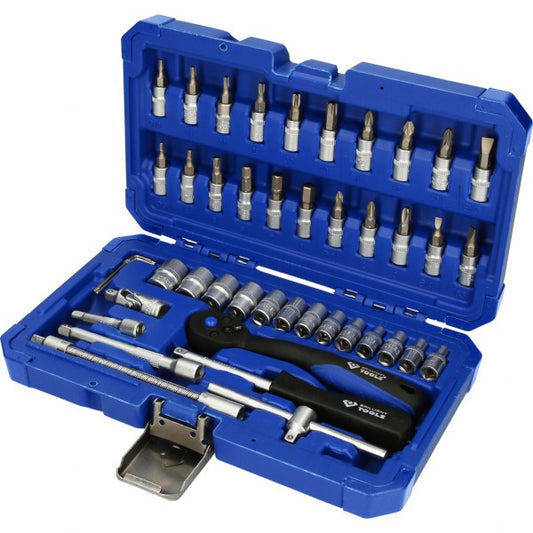 Coffret de douilles et cliquets 1/4" | 46 pièces