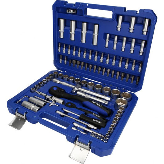 Coffret de douilles et cliquets 1/4", 1/2" | 94 pièces