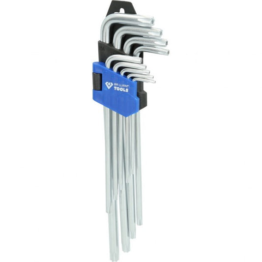 Jeu de clés TORX longues à tête sphérique | 9 pièces