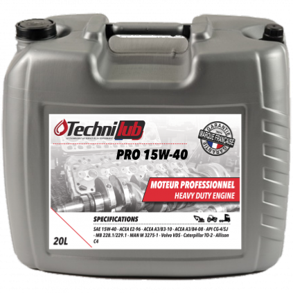 Huile moteur PRO 15W40 20 L - TECHNILUB
