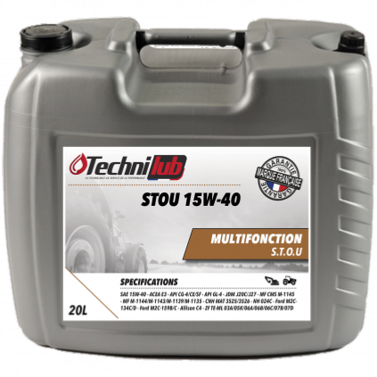 Huile multifonction STOU 15W-40 60 L - TECHNILUB
