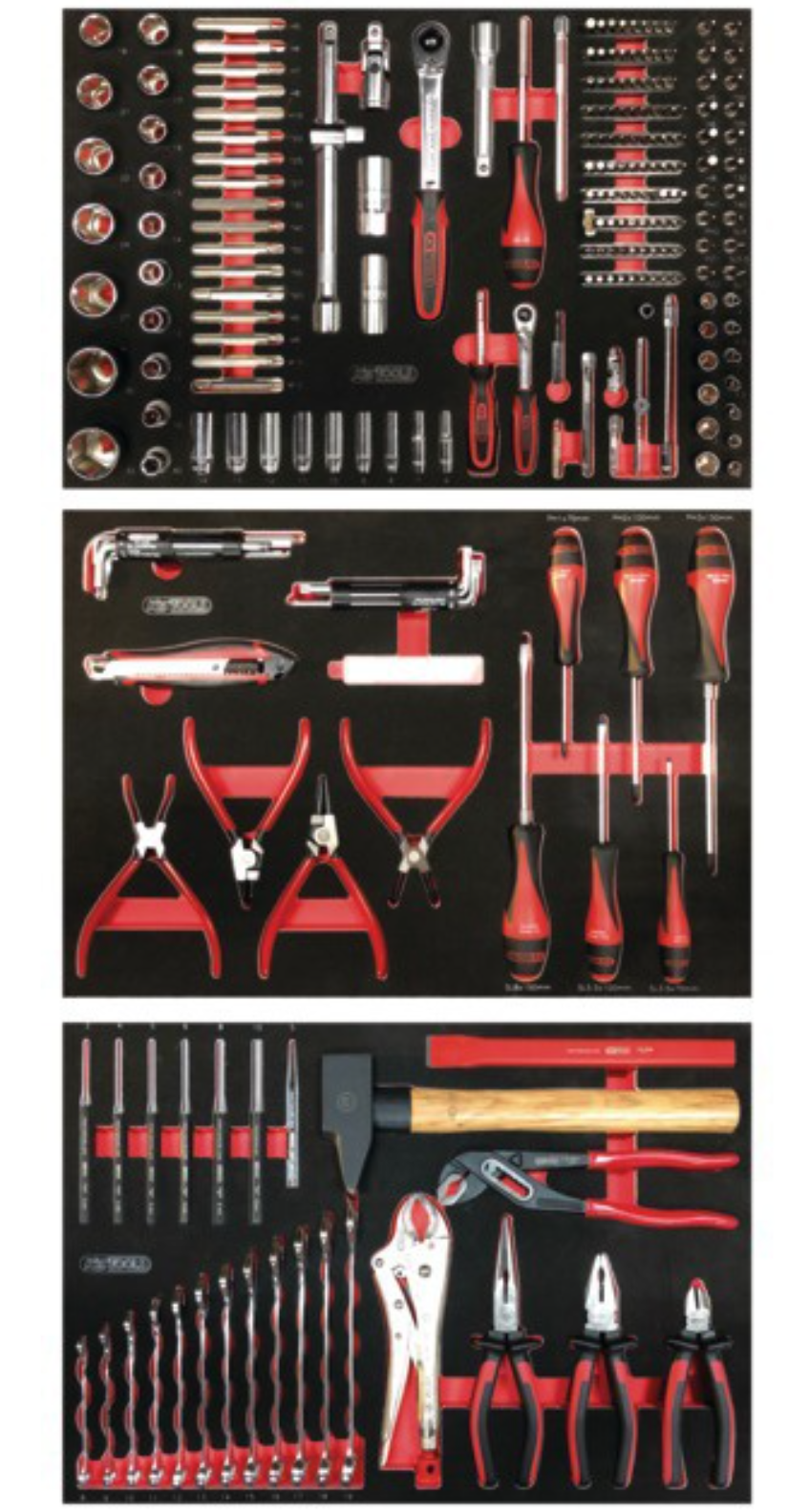 Servante 5 tiroirs + Composition d'outils générale 264 outils - KS