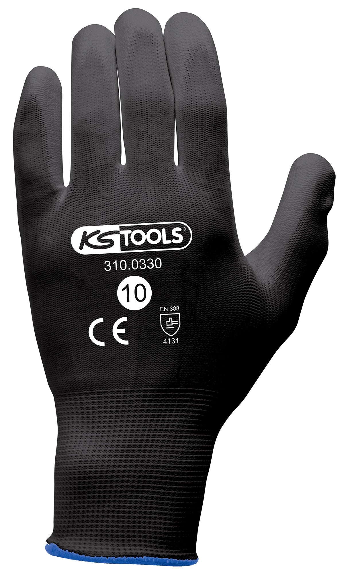 Gants microfibres noirs x 12 paires T.10 - KS TOOLS